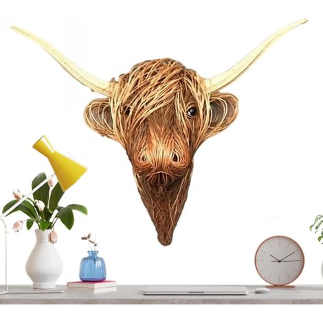 Cabeza De Vaca - Decoración De Pared En Resina - Estilo Granja - Para Colección - 1 Unidad (1/5)
