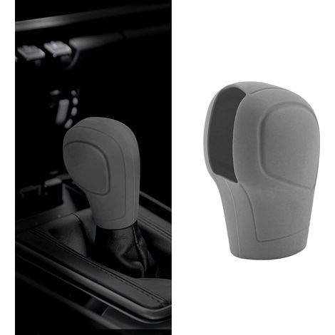 Funda gris para el pomo de la palanca de cambios, accesorio protector para el pomo de la palanca de cambios, protector de silicona universal para pomo de palanca de cambios automático, compatible con (1/5)