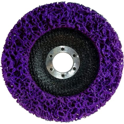 Lot de 10 disques de nettoyage et de décapage en nylon, pour meuleuse d'angle, diamètre : 100 mm, lilas (1/4)