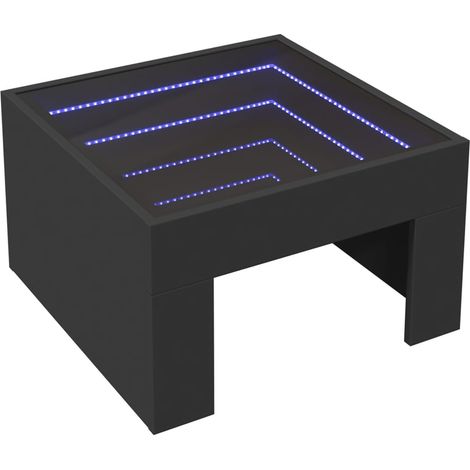 Couchtisch mit Infinity-LED Schwarz 50x50x30 cm vidaXL (1/4)