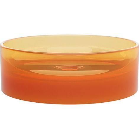 Vasque à poser ronde translucide en résine - 40 cm - Orange - SPAVO (1/4)