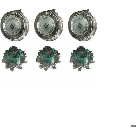 Remplacement des tetes de lame de rechange pour rasoir 3Pcs pour Philips RQ11 Dual Precision 3Pcs modele 3Pcs couleurs multiple YYV (1/4)