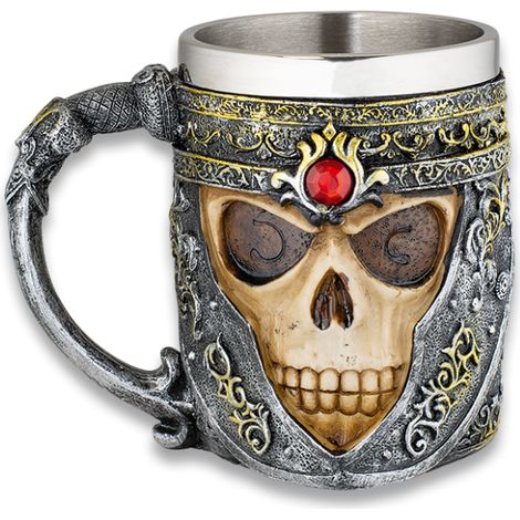 Schädel aus Harz - Templer Becher