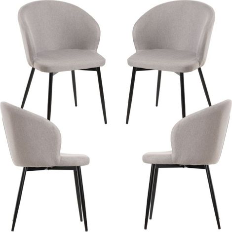 Packs Sillas Comedor - Pack 4 Sillas Cusa Tela - Gris