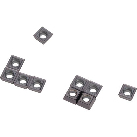 10 plaquettes de coupe en carbure avec revêtement, indexables, pour fraisage CNC et tournage (SPMG060204-DG). (1/5)