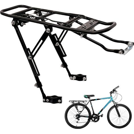 Porte-bagages pour vélo, porte-bagages VTT, Justerbar cykelpakethållare med 80 kg kapacitet ouring porte-bagages adapté, porte-bagages pour vélo, vélo de montagne, frein à disque (1/5)