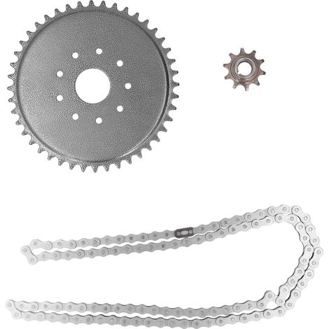 Pignon avant 10 dents, pignon arrière 44 dents et chaîne 415 pour vélo motorisé 2 temps 48cc, 66cc, 70cc et 80cc (1/5)