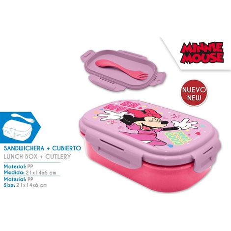 Minnie Mouse Lunchbox + Besteck für Kinder (1/2)