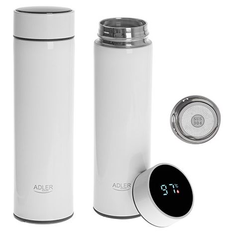 Taza térmica con pantalla LED y control táctil de temperatura para café, té, libre de BPA. (1/5)