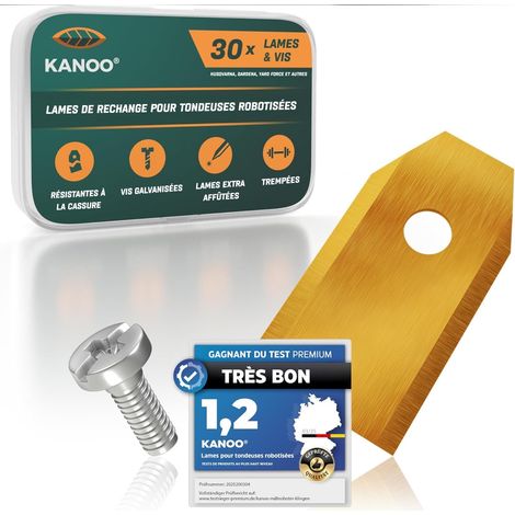 Lot de 30 Lames de Rechange en Titane - Premium Lames pour Robot Tondeuse Gardena Husqvarna Automower Yard Force - Adaptées pour Tondeuse à Gazon avec Concept Amélioré (1/5)