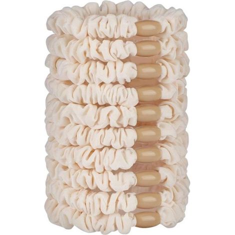 Gomas para el cabello，Paquete de 10，Suaves y delicadas，Gomas para el cabello / Bandas elásticas，Dimensiones: 5 x 5 x 2 cm (1/5)