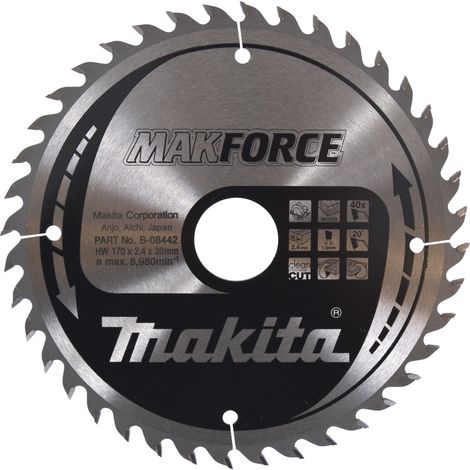 Makita Kreissägeblatt, MAKFORCE 170 x 30 mm • 40 Zähne