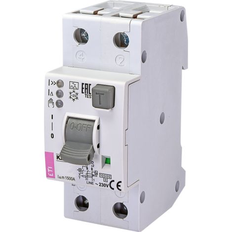 Disjoncteur différentiel 1+N 16A B 30mA type A KZS-2M2p EDI A 002172406