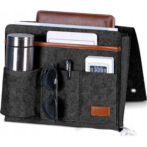 Filz-Organizer-Einsatz für Handtasche, Filz-Kosmetiktasche in Graphit (1/3)