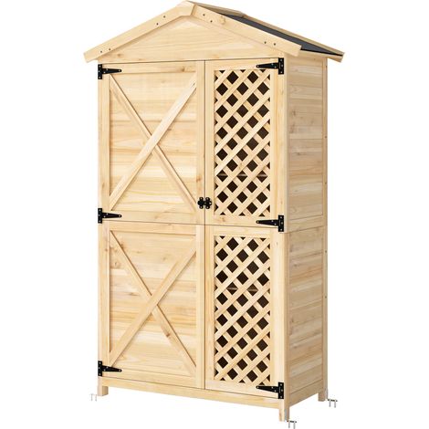 Outsunny Casetta Giardino Alta, Armadio Esterno con Porta Ventilata