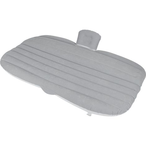 Lit gonflable PVC pour voiture, matelas de siège arrière, repos sommeil voyage camping, avec pompe à air, argenté (1/5)
