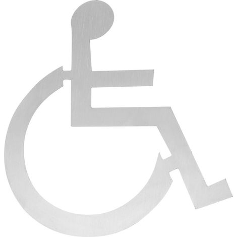 Symbole de fauteuil roulant pour personnes handicapées, toilettes pour personnes handicapées, panneau pour fauteuil roulant pour personnes handicapées (1/5)