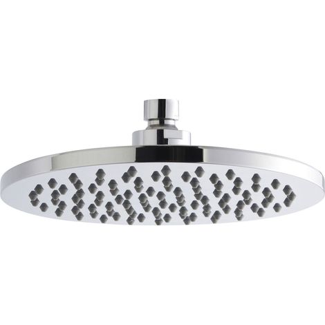 Nuie Chrome 200mm Fixed Round Shower Head - HEAD49 (1/5)