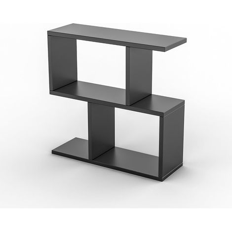 Tavolino laterale antracite con ripiano, 60x60x20 cm, per soggiorno minimalista o ufficio (1/5)