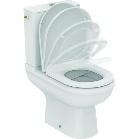Pacchetto combinato WC a pavimento EXACTO senza brida, con softcosing, 365 x 620 bianco IDEAL STANDARD