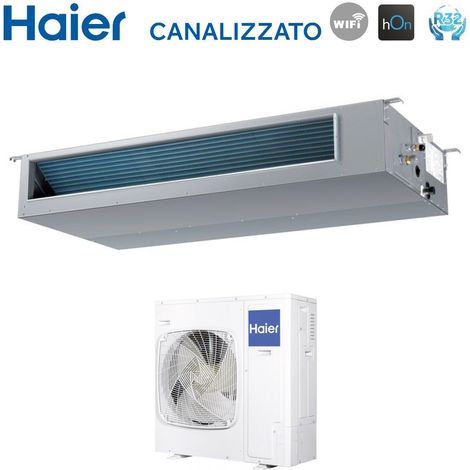 Haier – Climatiseur gainable 36000 BTU AD105S2SM3FA – Monophasé R-32 – Wi-Fi optionnel – Efficacité A++ – Silencieux 61 dB(A)
