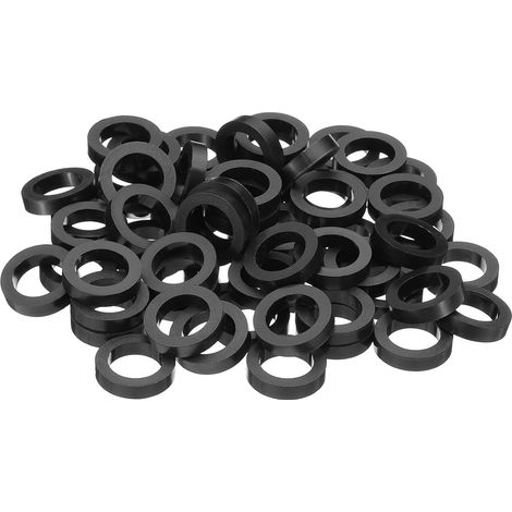 Entretoises rondes en ABS pour prises électriques M12, 60 pièces ID de 12,2 mm, OD de 18 mm, longueur de 5 mm sans filetage, entretoises pour interrupteur et prise pour vis M12 (1/5)