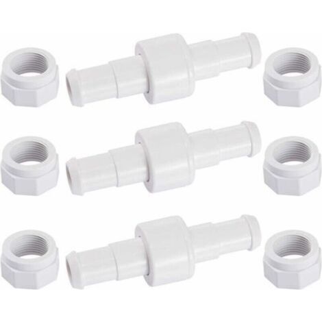 Accessoire pour robot de piscine,D20 Lot de 3 Raccords Rotatifs pour Tuyau D'arrosage avec 6 Embouts D15 Compatibles avec Zodiac Polaris 180 280 380 Robot Nettoyeur Piscine (1/5)