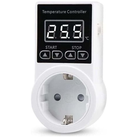 1 Prise de Thermostat avec Capteur, Prise de ContrôLeur de TempéRature NuméRique, Interrupteur de TempéRature éTanche, Prise UE (1/3)