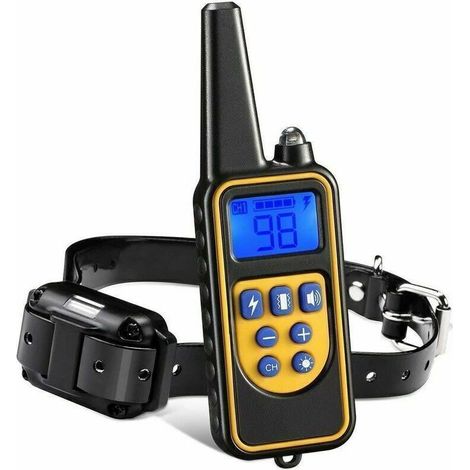 Wiederaufladbares, wasserdichtes Hundeerziehungshalsband IP67 – 800 m, 99 Vibrations-/Schock-/Tonstufen