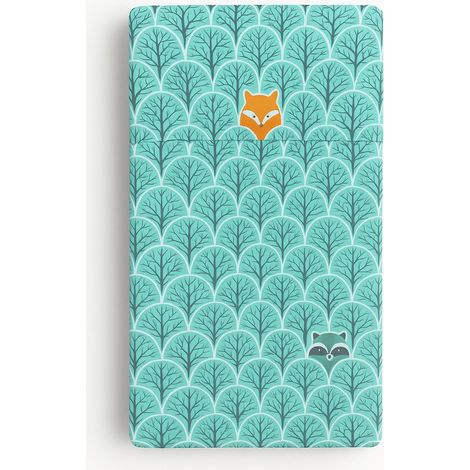 Sábana bajera de algodón para cuna 120x60 cm - menta bosque (1/2)