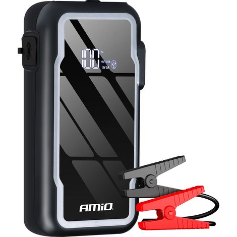 Avviatore di emergenza 3 in 1, booster, power bank, torcia a LED, 12V 12Ah 1600A amio-04678 (1/5)