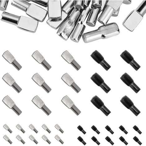 Support d'Étagère à Cuillère Zincé Support pour Étagère d’Armoire/Librarie, Lot de 20 Pièces (Diamètre 3 mm, Zinc) - EVOTRADE (1/2)