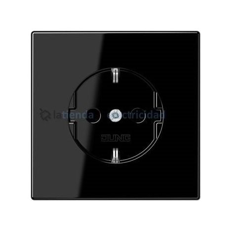 Coperchio base spina Schuko 2P + TT NERO JUNG LS 1521 KI PL SW