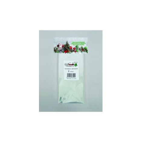 Confezione due fogli cellophane Trasparente per cesti e decori natalizi 100x130 cm