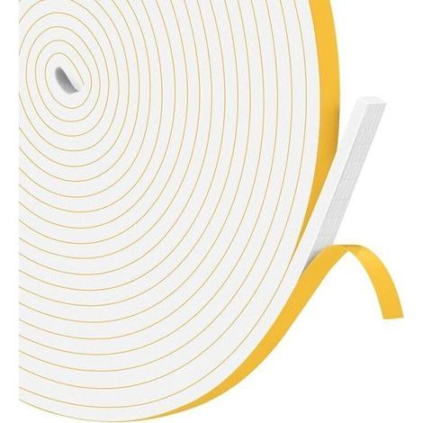 Guarnizione adesiva in schiuma per finestre - Guarnizione antiossidante in gomma per porte - Guarnizione antivento e fonoassorbente multiuso - 6 mm (larghezza) x 3 mm (altezza) 5 m ciascuna - 3 rotoli