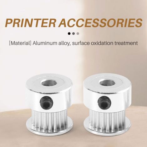 2 Ensembles de Roues de Distribution 2GT 20 60 Dents Poulie en Aluminium 5Mm Alsage Longueur 200Mm Largeur 6Mm (1/4)