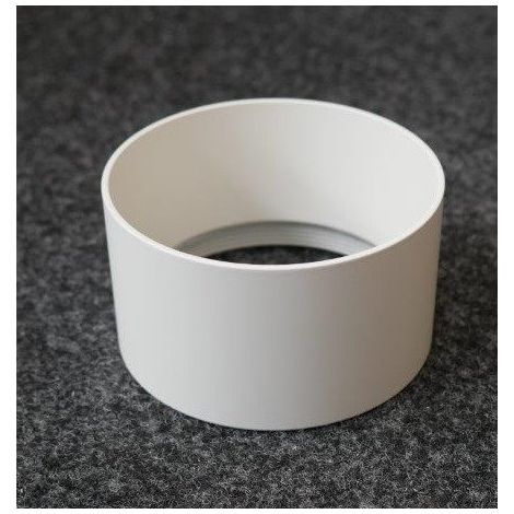 Collerette tubulaire blanche à visser Ø 82x45mm (à l'unité) pour projecteur Rafale 40W blanc TRAJECTOIRE (1/2)