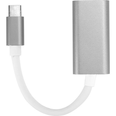 Adaptateur USB-C vers HDMI 3.1 pour Ordinateur Portable, Téléphone Mobile et PC, Gris Argent