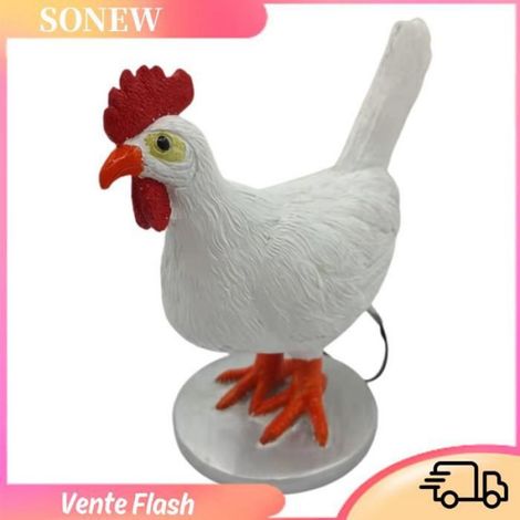 Lampe Poulet - Résine - Veilleuse LED avec Support Intégré - Décoration Intérieure Originale pour Salon Chambre Bureau - 1 Pièce (1/5)