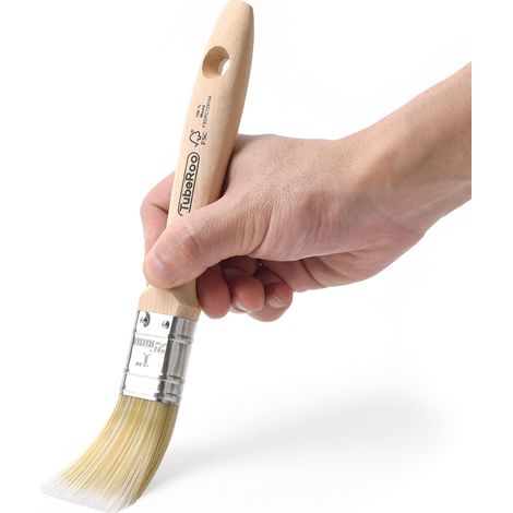 Petit pinceau de 25 mm - Pinceau de peinture pour peinture, huile de bois et peinture murale - Pinceau à lasure pour lasure sur bois - Pinceau de peinture (1/5)