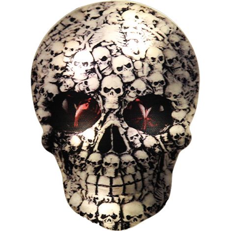 Lanterne Crâne LED à Piles Longue Durée pour Décorations Halloween, Fêtes et Soirées - Modèle Motif Crâne (1/5)