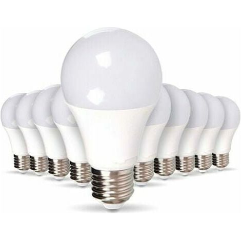 Paquete de 10 bombillas LED E27, 11 W equivalentes, 75 W, blanco natural. (1/5)