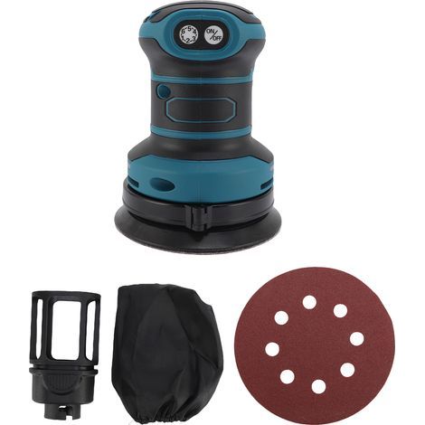 Ponceuse sans fil 21 V orbitale électrique de 5 pouces, vitesse maximale de 19 000 tr/min à régler avec système de collecte de poussière pour le ponçage du travail du bois (outil nu) Outil nu (1/5)