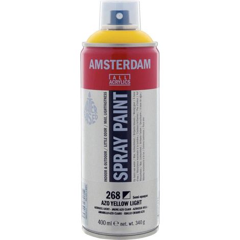 Bombe de peinture Amsterdam 400ml jaune azo clair (1/2)