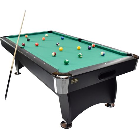 NORTH Gardone Table de billard Noir/Vert 7FT + Tennis de Table (1/5)
