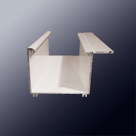 TJ90 Alu-Regenrinne 7100 mm, pressblank
