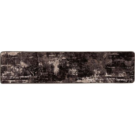 Maison Exclusive - Runner Tappeto MARSA Nero 80 x 450 cm Poliestere e PVC (1/5)