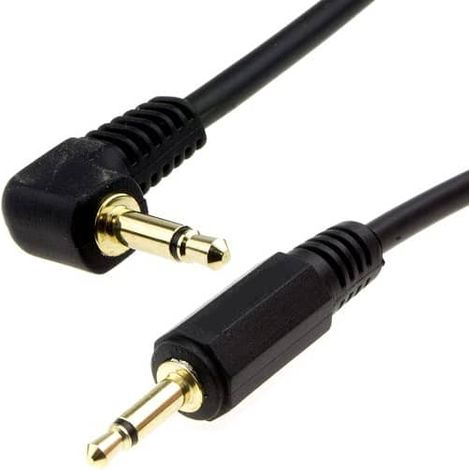 Cable de audio mono jack 3.5 macho acodado dorado 1 M Negro (1/3)