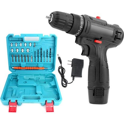 12v Lithium Rechargeable Electric Drill, Cordless Battery Electric Screwdriver for Household Power Tools (1/5)