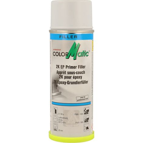 COLORMATIC - Apprêt epoxy 2K - aérosol de 200ml - 231667 - Ce produit de marque COLORMATIC est neuf.